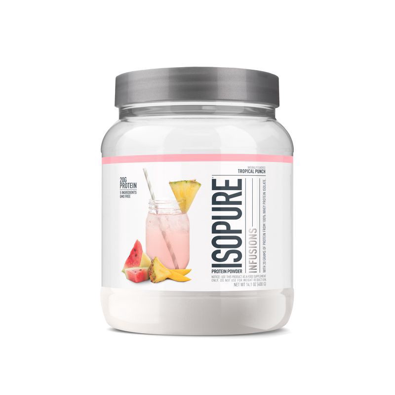 slide 1 of 10, Isopure Infusions Protein Powder - Tropical Punch - 14oz, 14 oz