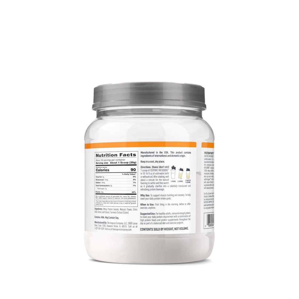 slide 3 of 9, Optimum Nutrition Isopure Infusions Energy Powder - Citrus Lemonade, 14 oz