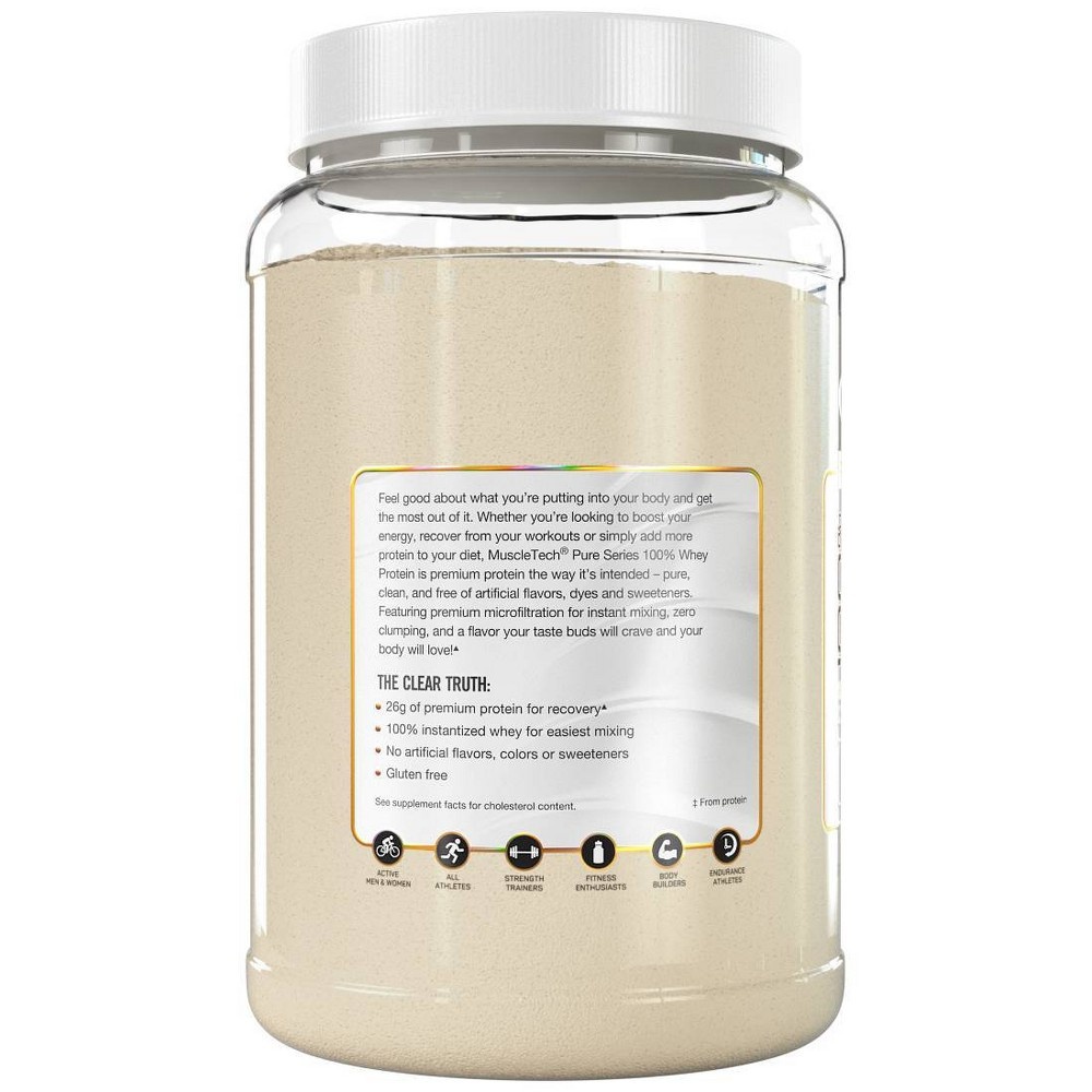 slide 2 of 3, MuscleTech Pure Series Protein Powder - Vanilla, 32 oz