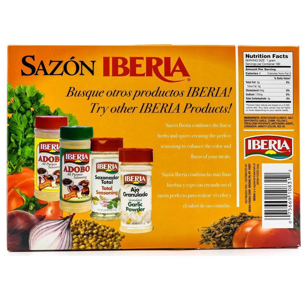 slide 2 of 2, Iberia Sazon Iberia with Coriander & Annatto, 6.34 oz