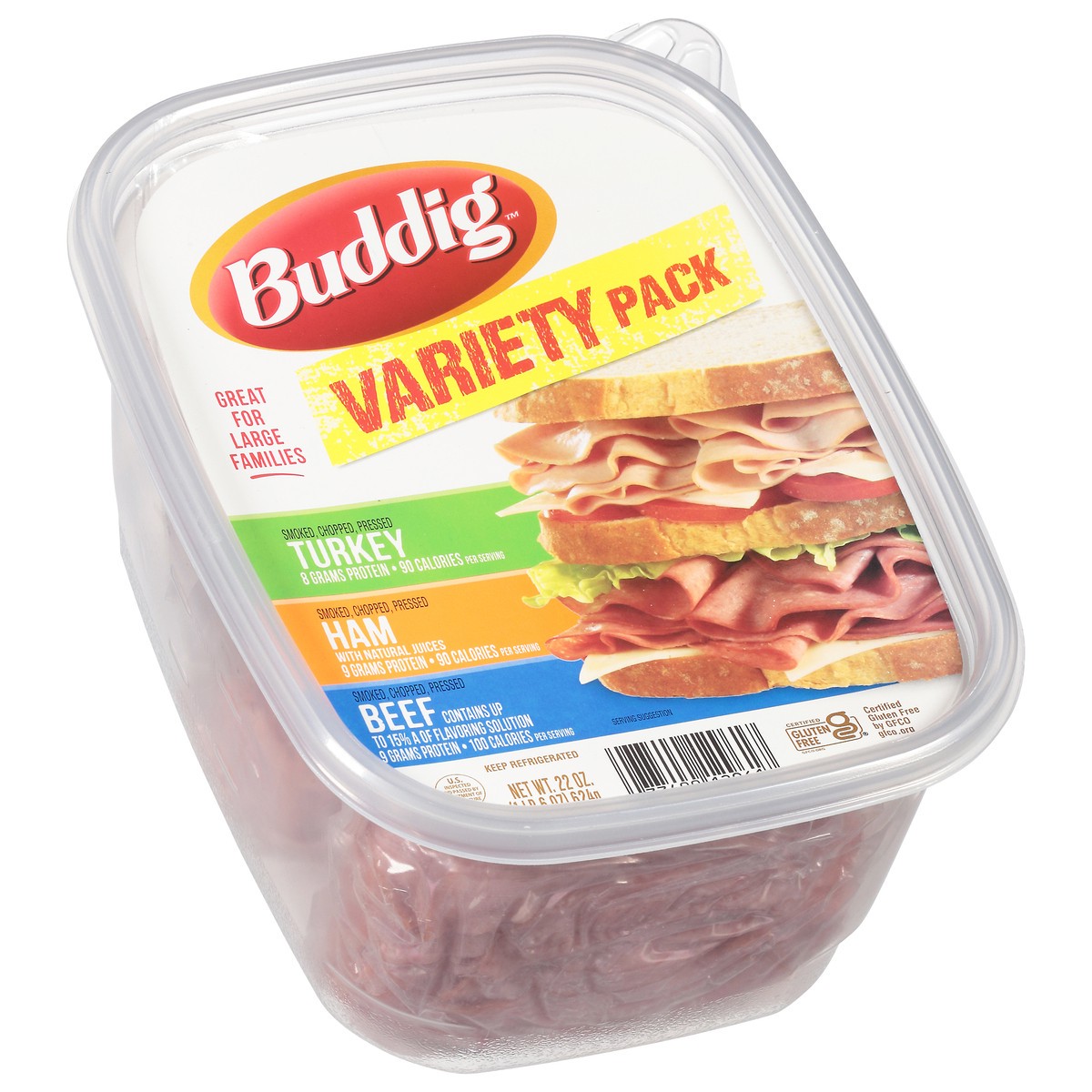 slide 11 of 12, Buddig Turkey/Ham/Beef Lunch Meat 22 oz, 22 oz