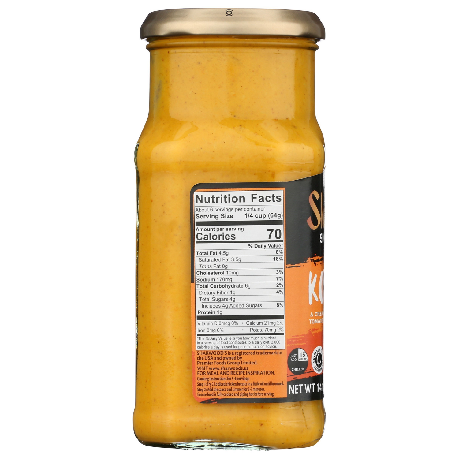 slide 2 of 3, Sharwood's Mild Korma Simmer Sauce 14.1 oz, 14.1 oz