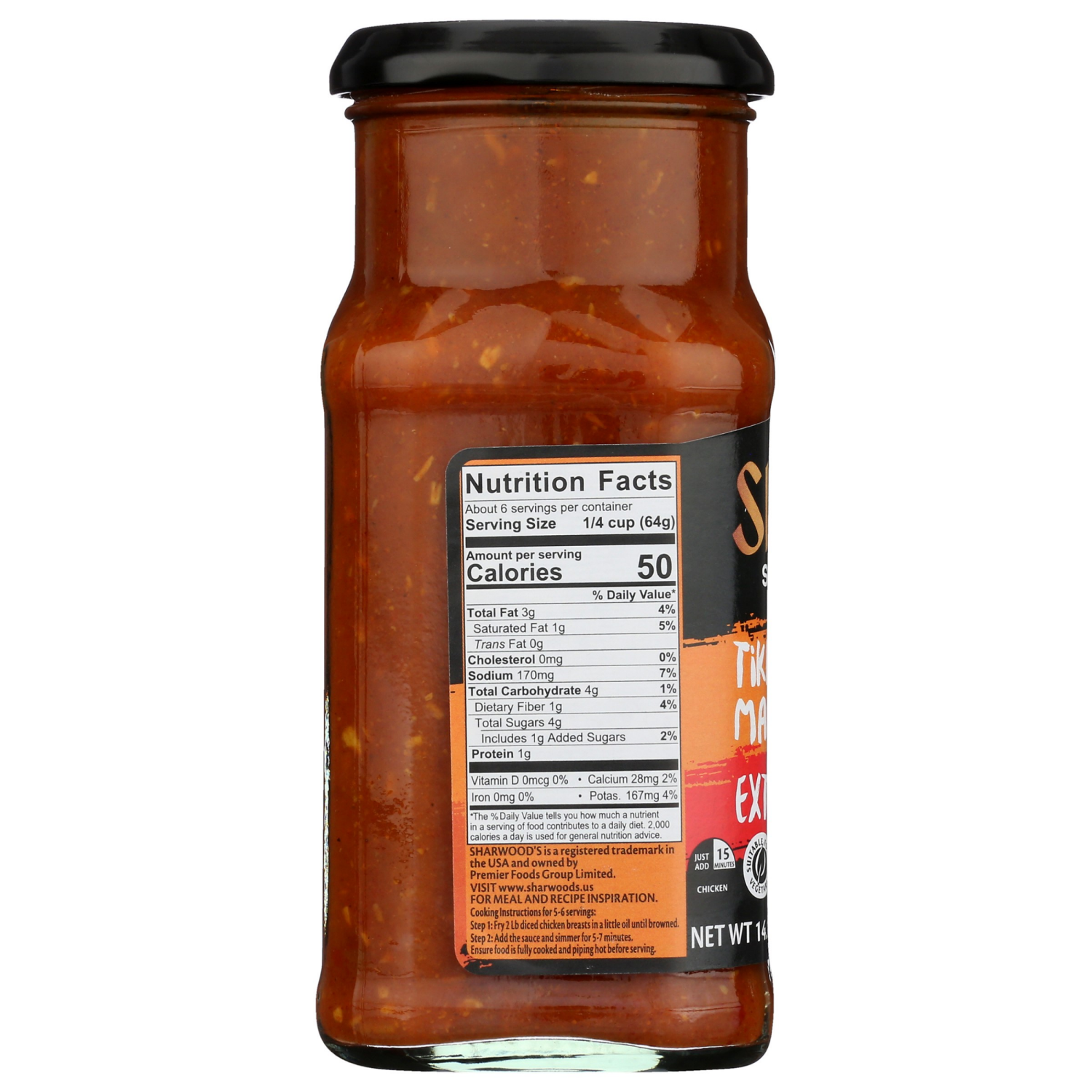 slide 2 of 4, Sharwood's Tikka Masala Extra Spicy Simmer Sauce, 14.1 oz
