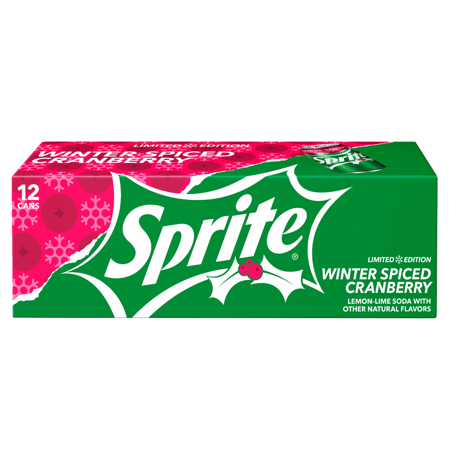 slide 3 of 8, Sprite Winter Spiced Cranberry Fridge Pack Cans- 12 ct, 12 ct; 12 fl oz