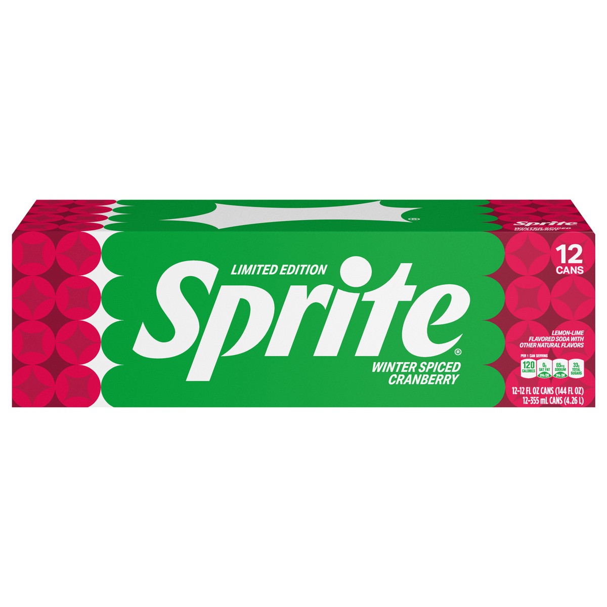 slide 1 of 8, Sprite Winter Spiced Cranberry Fridge Pack Cans- 12 ct, 12 ct; 12 fl oz