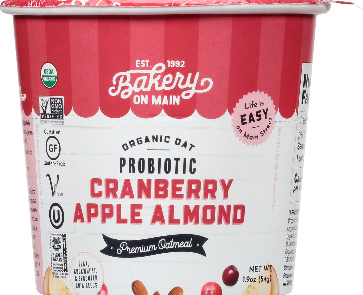 slide 10 of 13, Bakery on Main Organic Premium Probiotic Cranberry Apple Almond Oatmeal 1.9 oz, 1.9 oz