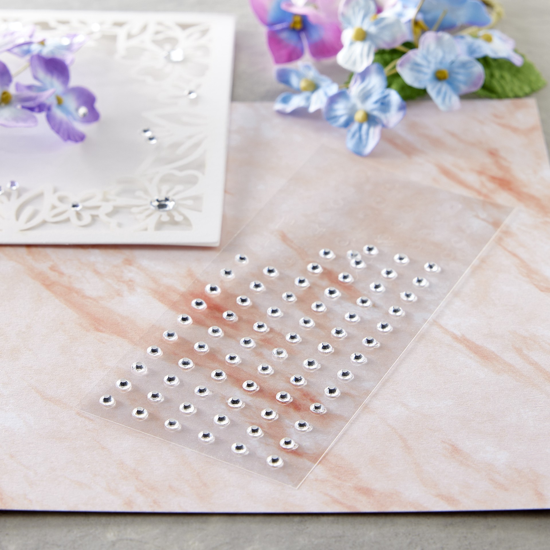 slide 2 of 2, 6mm Clear Adhesive Rhinestones By Recollections, 6 mm