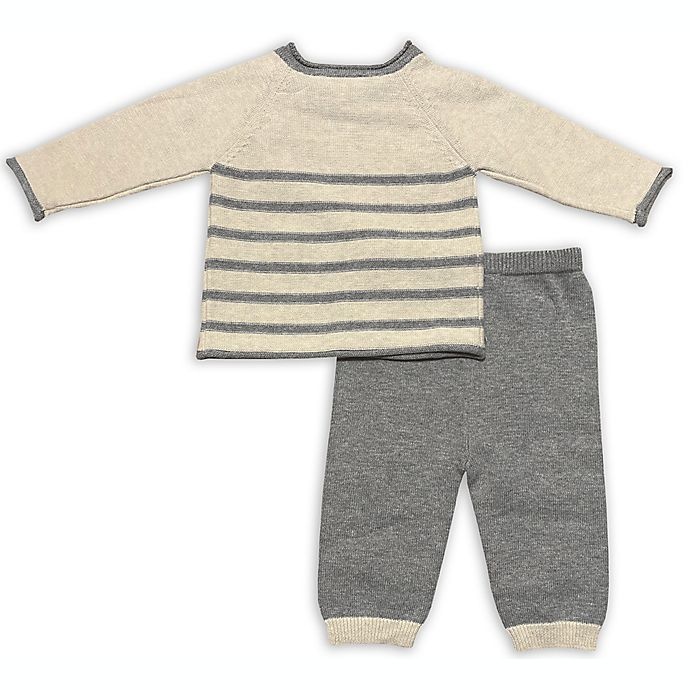 slide 2 of 2, Clasix Beginnings by Miniclasix Preemie Stripe Sweater and Pant Set - Grey, 2 ct