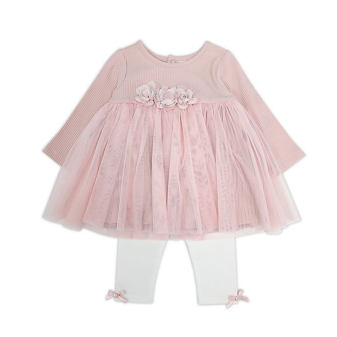 slide 1 of 2, Clasix Beginnings by Miniclasix Newborn Tutu Top and Pant Set - Mauve, 2 ct