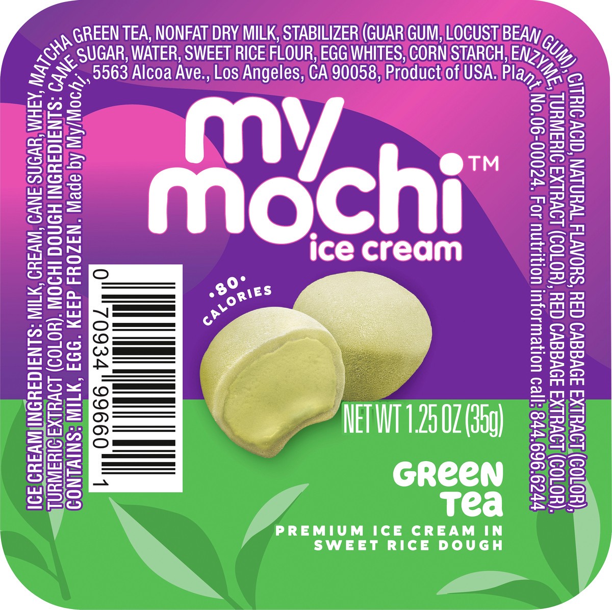 slide 2 of 2, My/Mo My/mo Green Tea Mochi Ice Cream, 1.5 oz