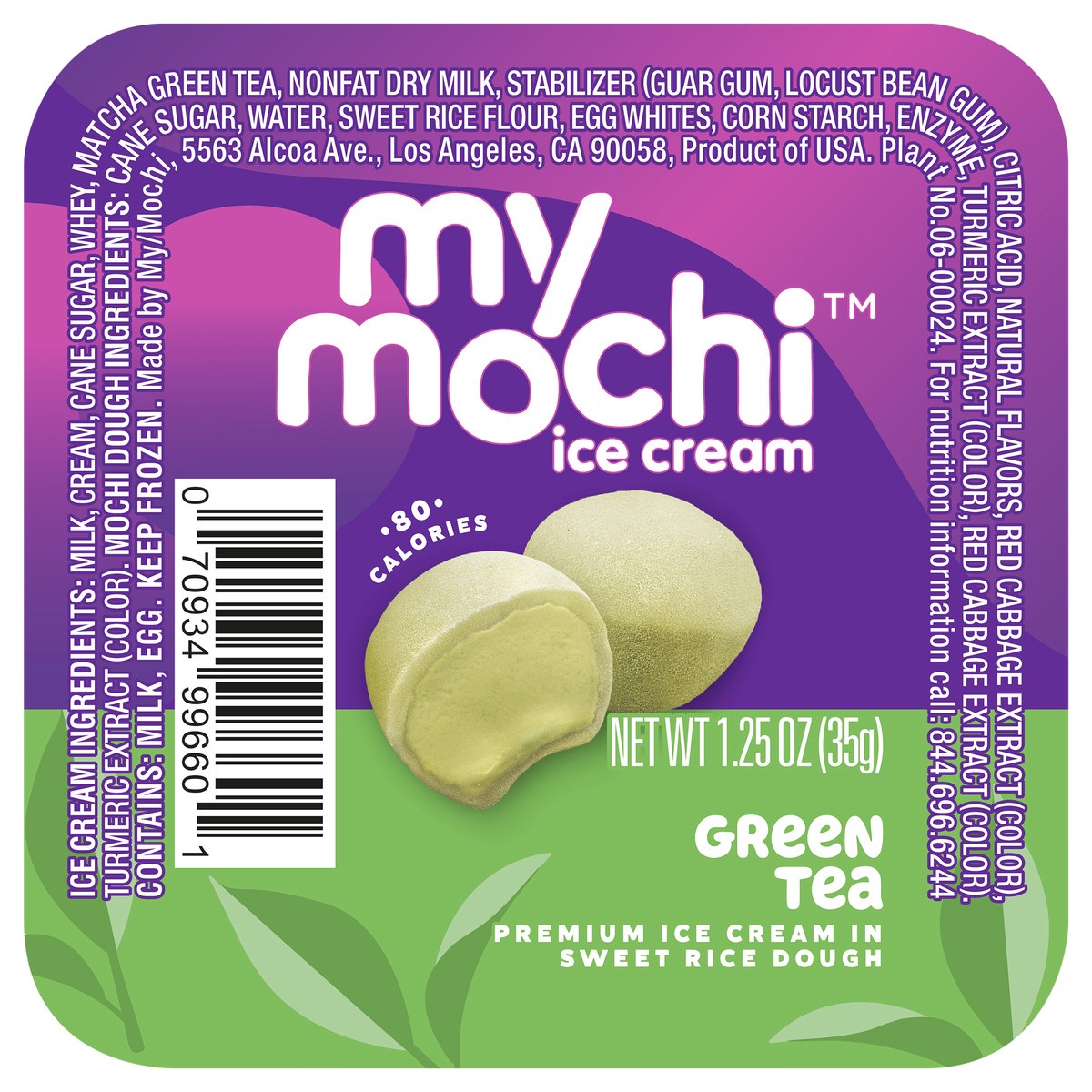 slide 1 of 2, My/Mo My/mo Green Tea Mochi Ice Cream, 1.5 oz