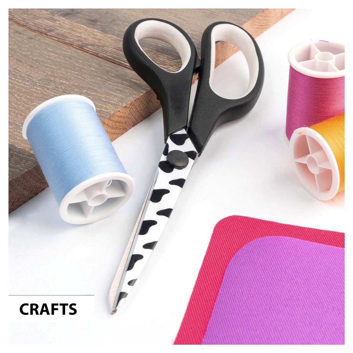 slide 4 of 4, SINGER 7 ¾” Multipurpose Scissors, Non Stick Blades, Soft Grip Animal Printed Blades, 1 ct