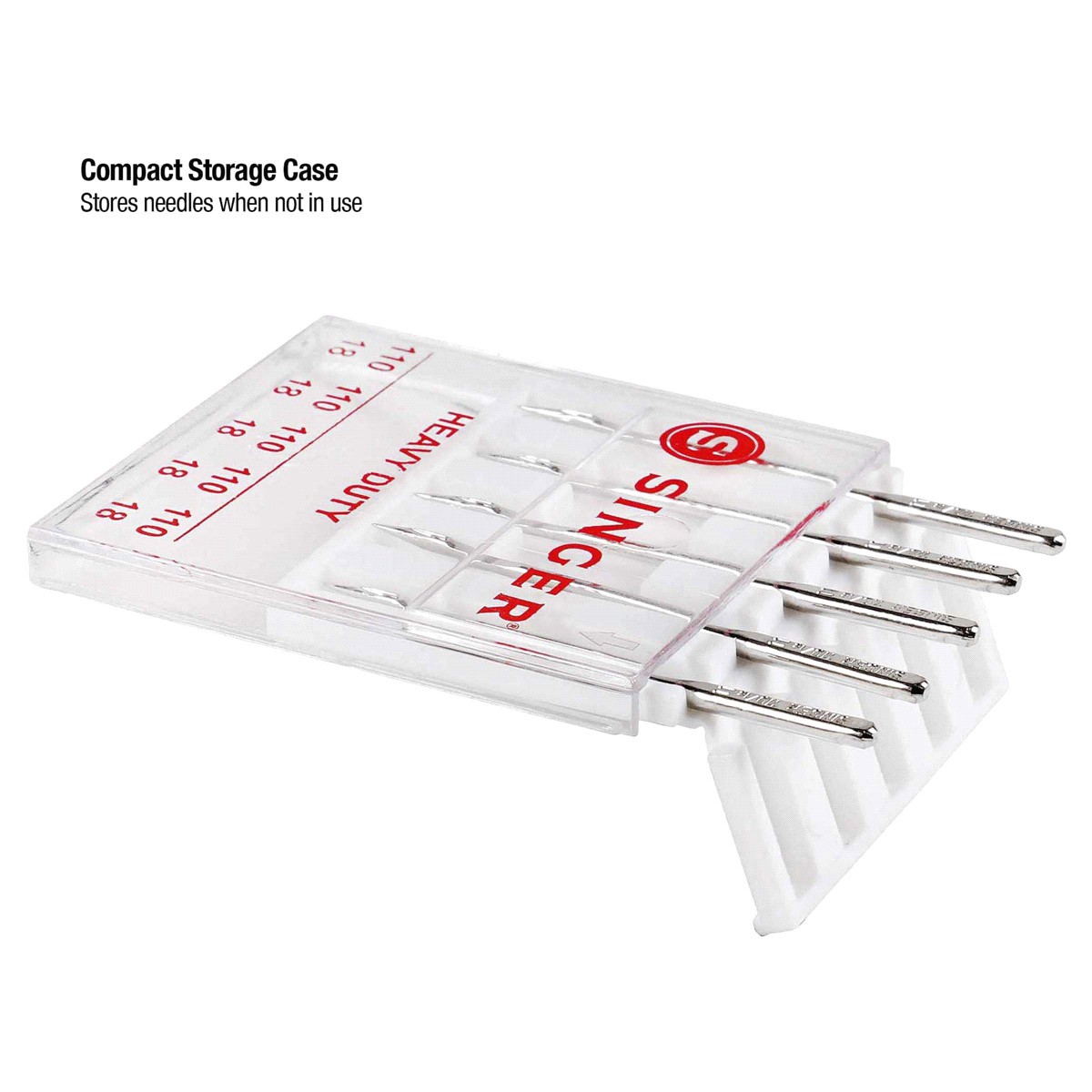slide 5 of 5, SINGER Heavy Duty Sewing Machine Needles, Size 110/, 1 ct