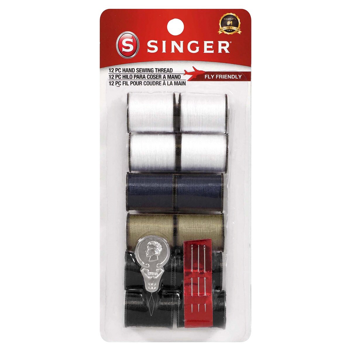 slide 1 of 3, Singer Hand Sewing Thread Kit, 12 ct