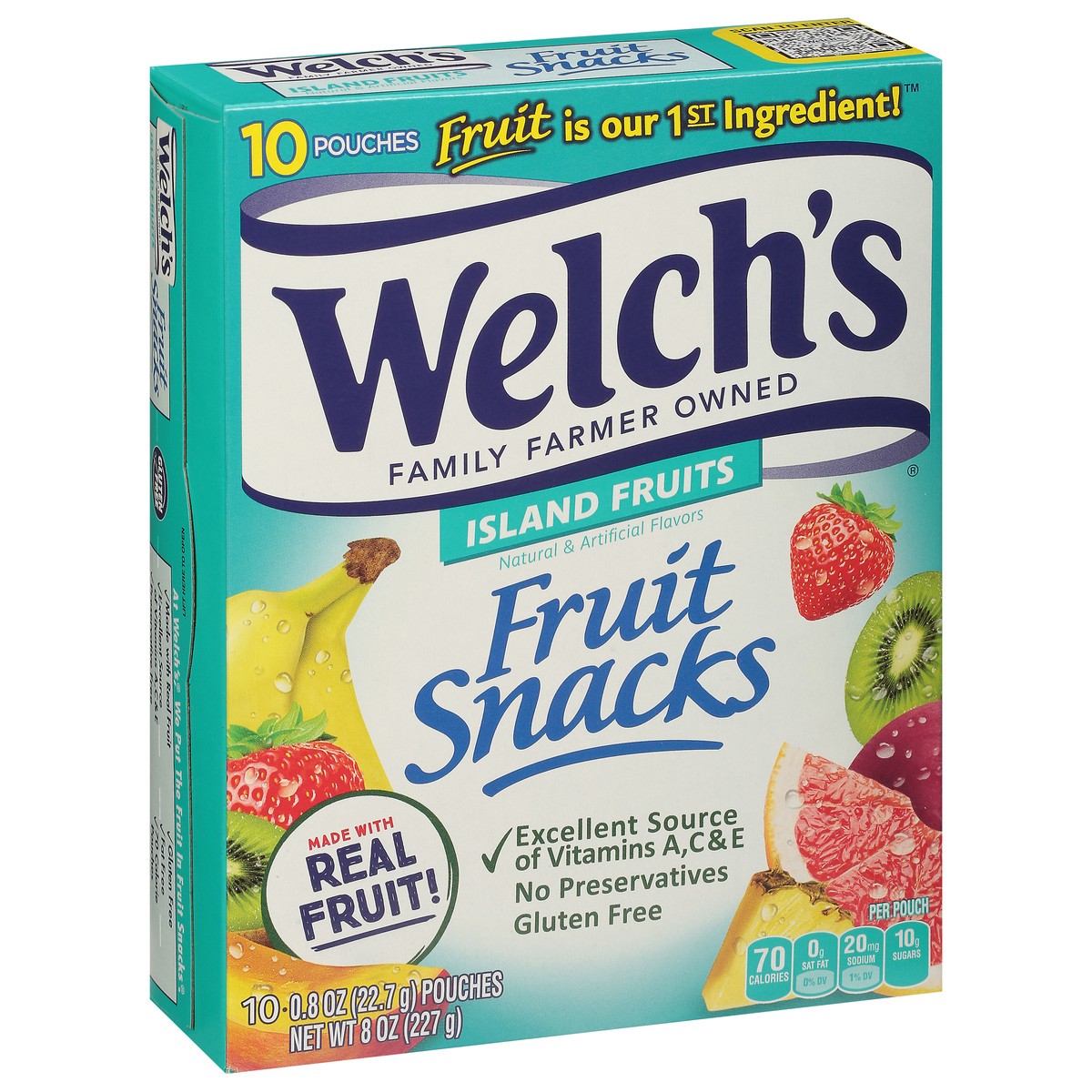 slide 6 of 9, Welch's Island Fruits Fruit Snacks 0.8oz Pouches - 10ct Box, 10 ct