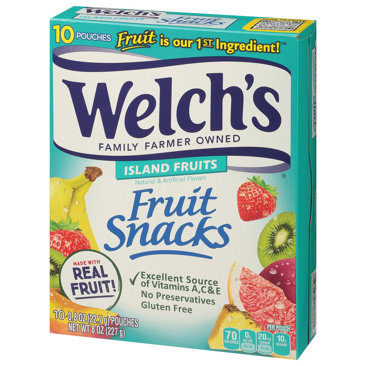 slide 5 of 9, Welch's Island Fruits Fruit Snacks 0.8oz Pouches - 10ct Box, 10 ct