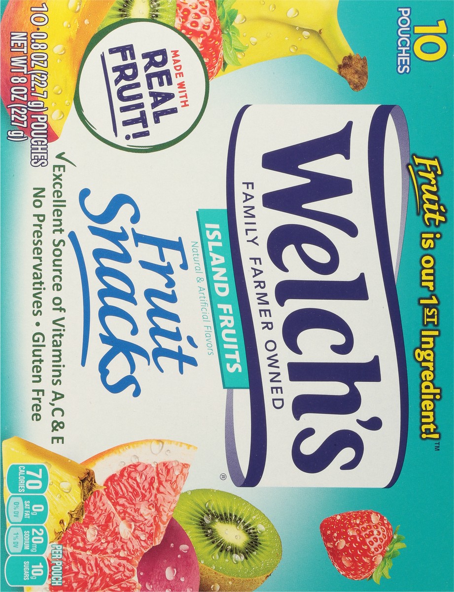 slide 2 of 9, Welch's Island Fruits Fruit Snacks 0.8oz Pouches - 10ct Box, 10 ct