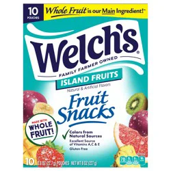 Welch's Island Fruits Fruit Snacks 0.8oz Pouches - 10ct Box