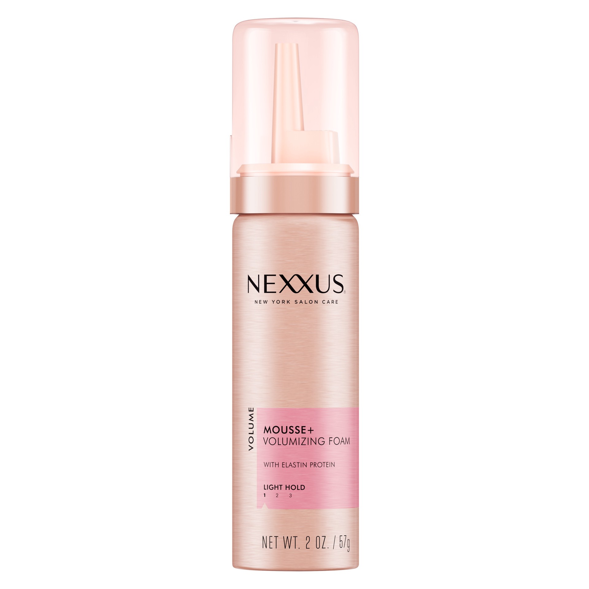 slide 1 of 4, Nexxus Light Hoild Hair Mousse + Volumizing Foam -Travel Size, 2 oz