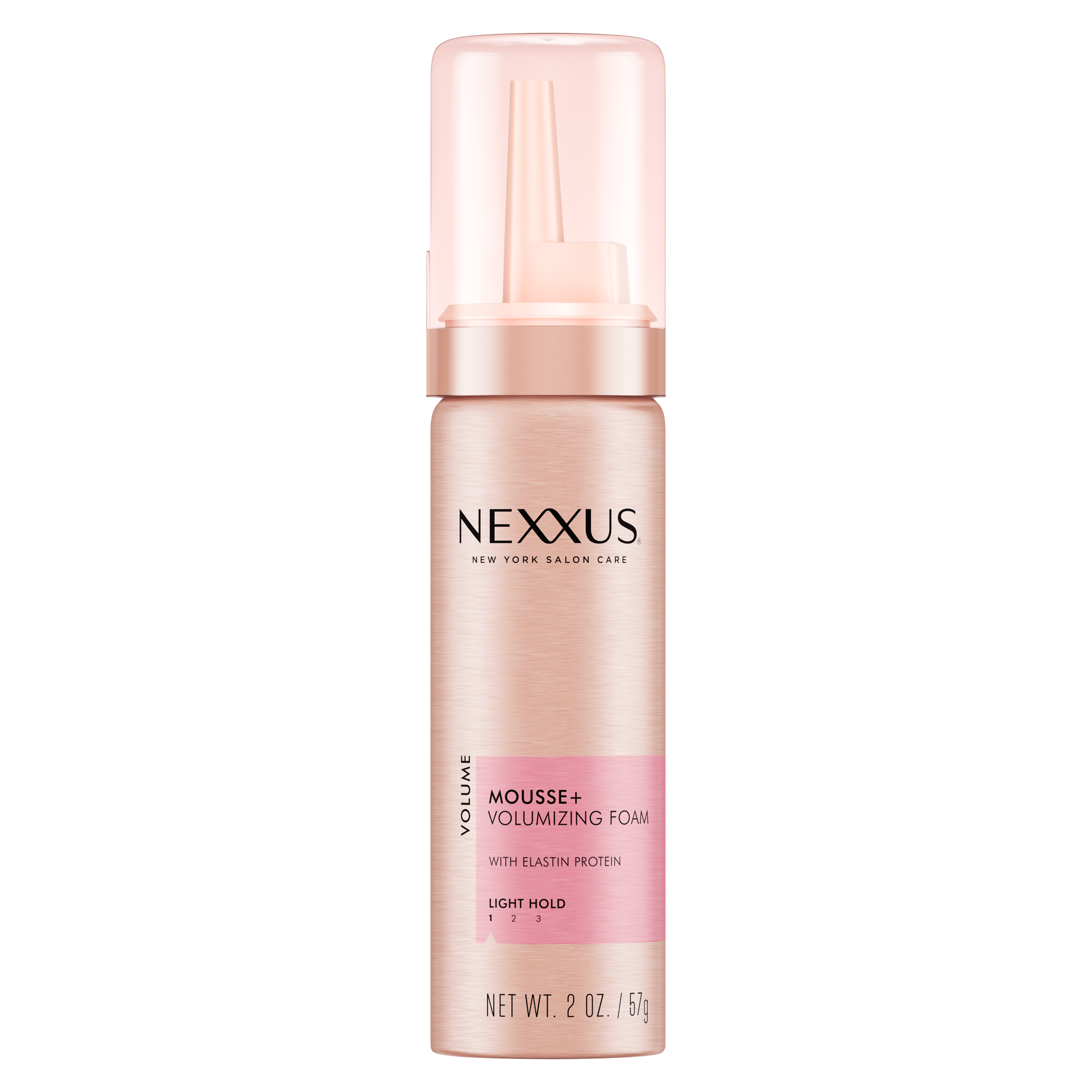 slide 4 of 4, Nexxus Light Hoild Hair Mousse + Volumizing Foam -Travel Size, 2 oz