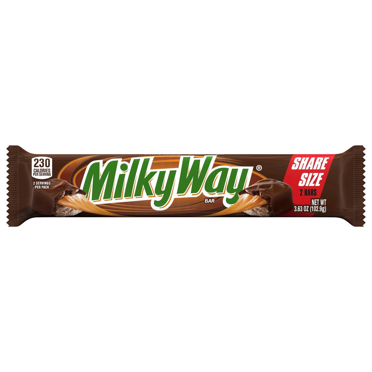 slide 1 of 9, MILKY WAY Candy Milk Chocolate Bar, Share Size, 3.63 Oz, 3.63 oz