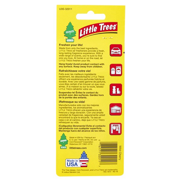 slide 8 of 29, Little Trees Wild Cherry Air Fresheners, 3 ct