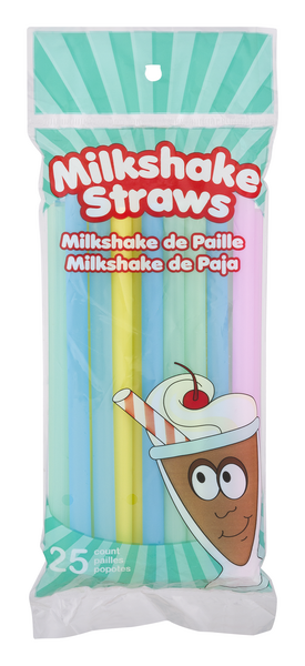 slide 1 of 1, Good Living Milkshake Straws, 25 ct