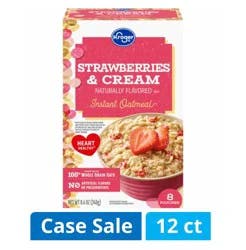 Kroger Strawberries & Cream Instant Oatmeal