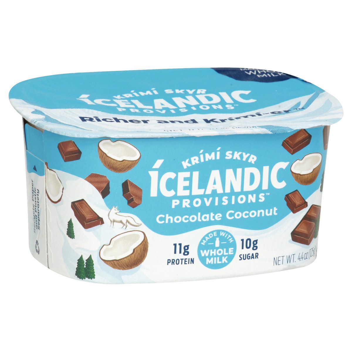 slide 9 of 10, Icelandic Provisions Chocolate Coconut Extra Creamy Skyr 4.4 oz, 4.4 oz