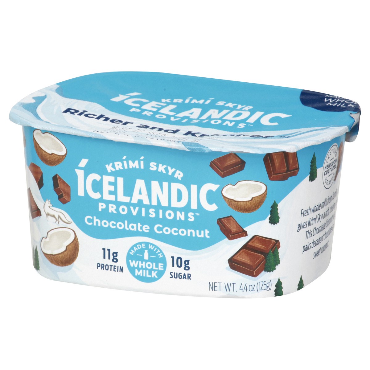 slide 2 of 10, Icelandic Provisions Chocolate Coconut Extra Creamy Skyr 4.4 oz, 4.4 oz