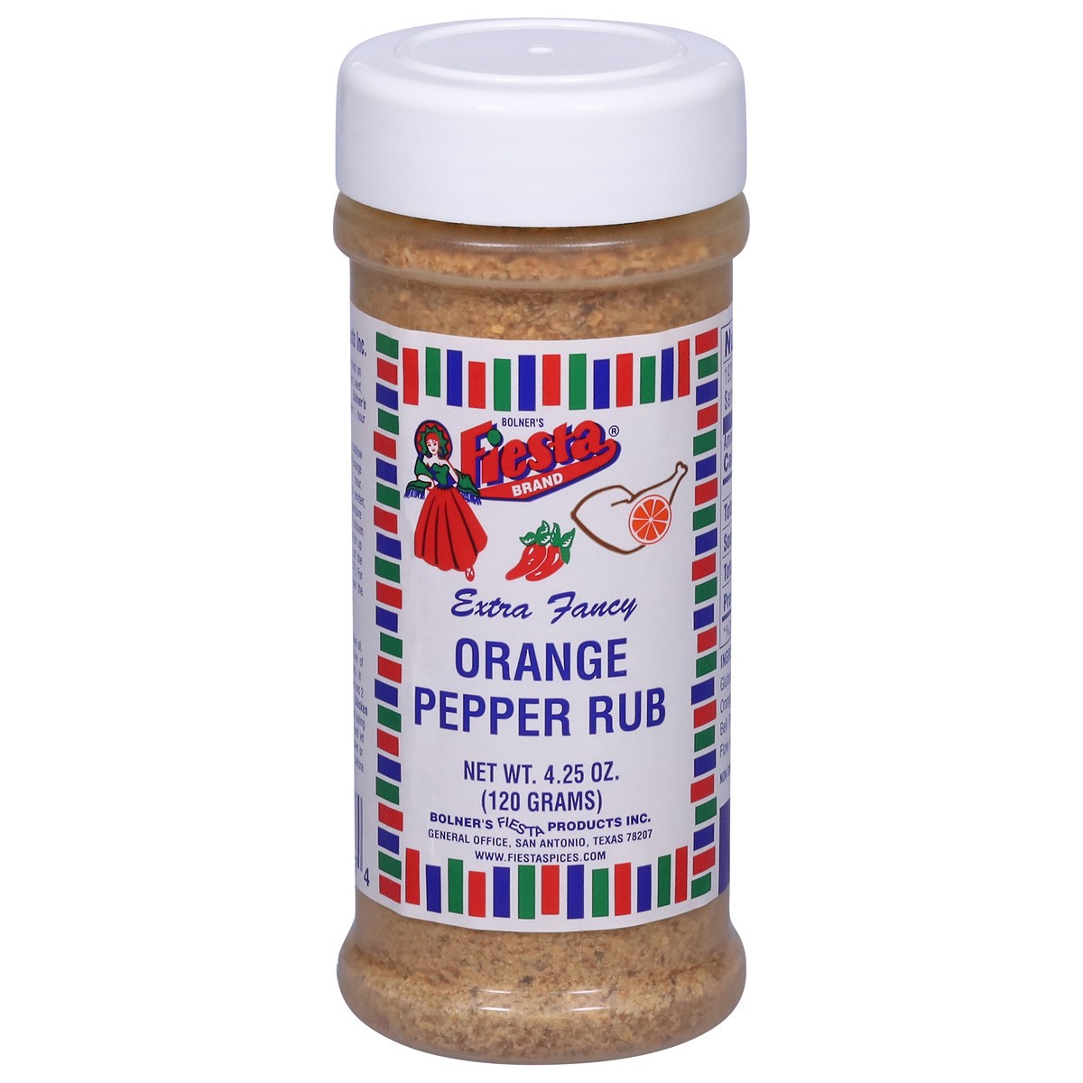 slide 4 of 14, Bolner's Fiesta Brand Extra Fancy Orange Pepper Rub 4.25 oz, 4.25 oz