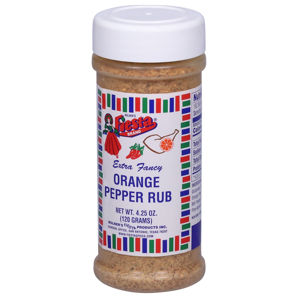 slide 6 of 14, Bolner's Fiesta Brand Extra Fancy Orange Pepper Rub 4.25 oz, 4.25 oz