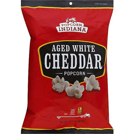 slide 2 of 2, Popcorn, Indiana Aged White Cheddar Popcorn, 5.75 oz