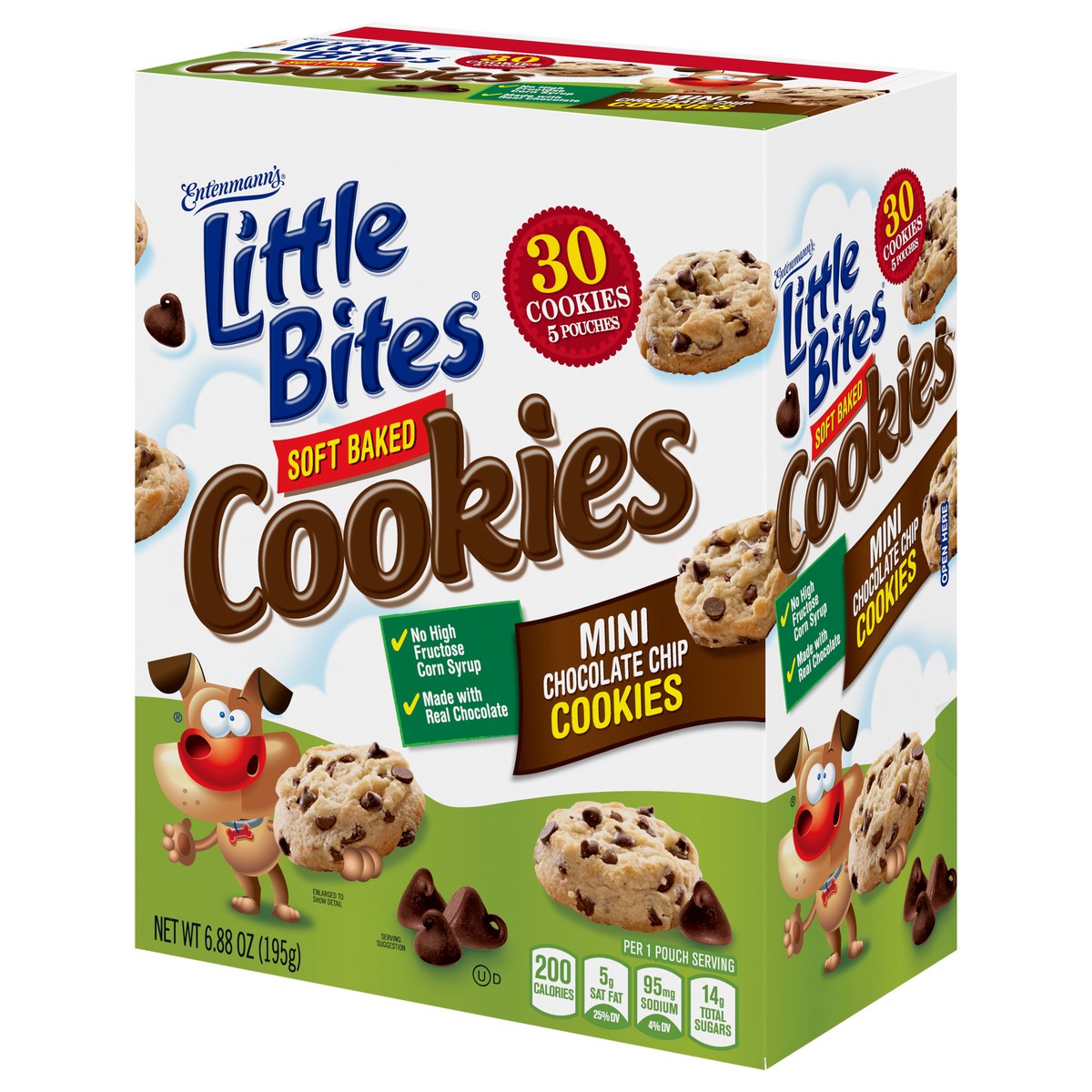 slide 8 of 9, Entenmann's Little Bites Soft Baked Mini Chocolate Chip Cookies, 5 count, 6.88 oz, 6.88 oz