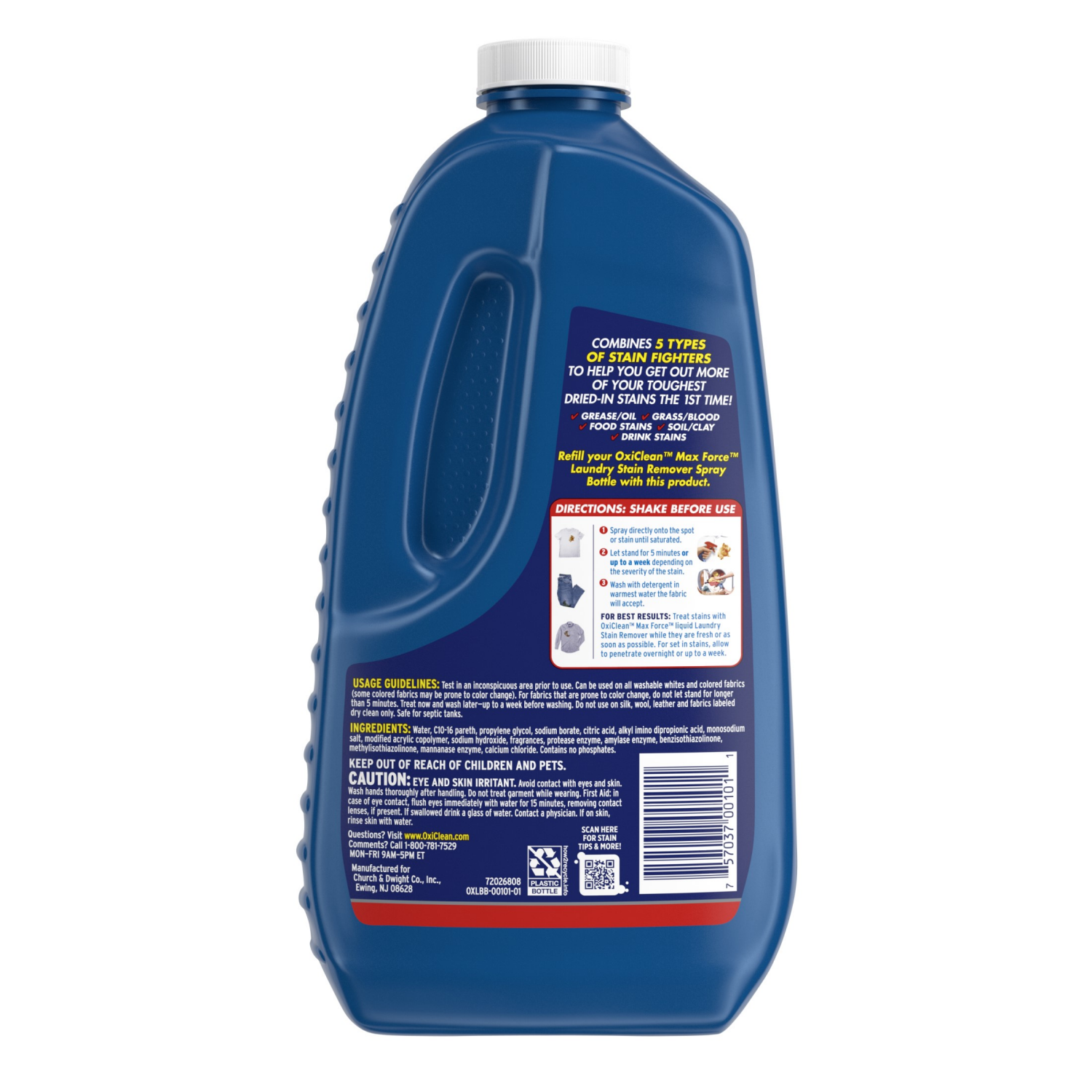 slide 2 of 2, Oxi-Clean Max Force Laundry Stain Remover Spray Refill, 48 fl oz?, 48 fl oz