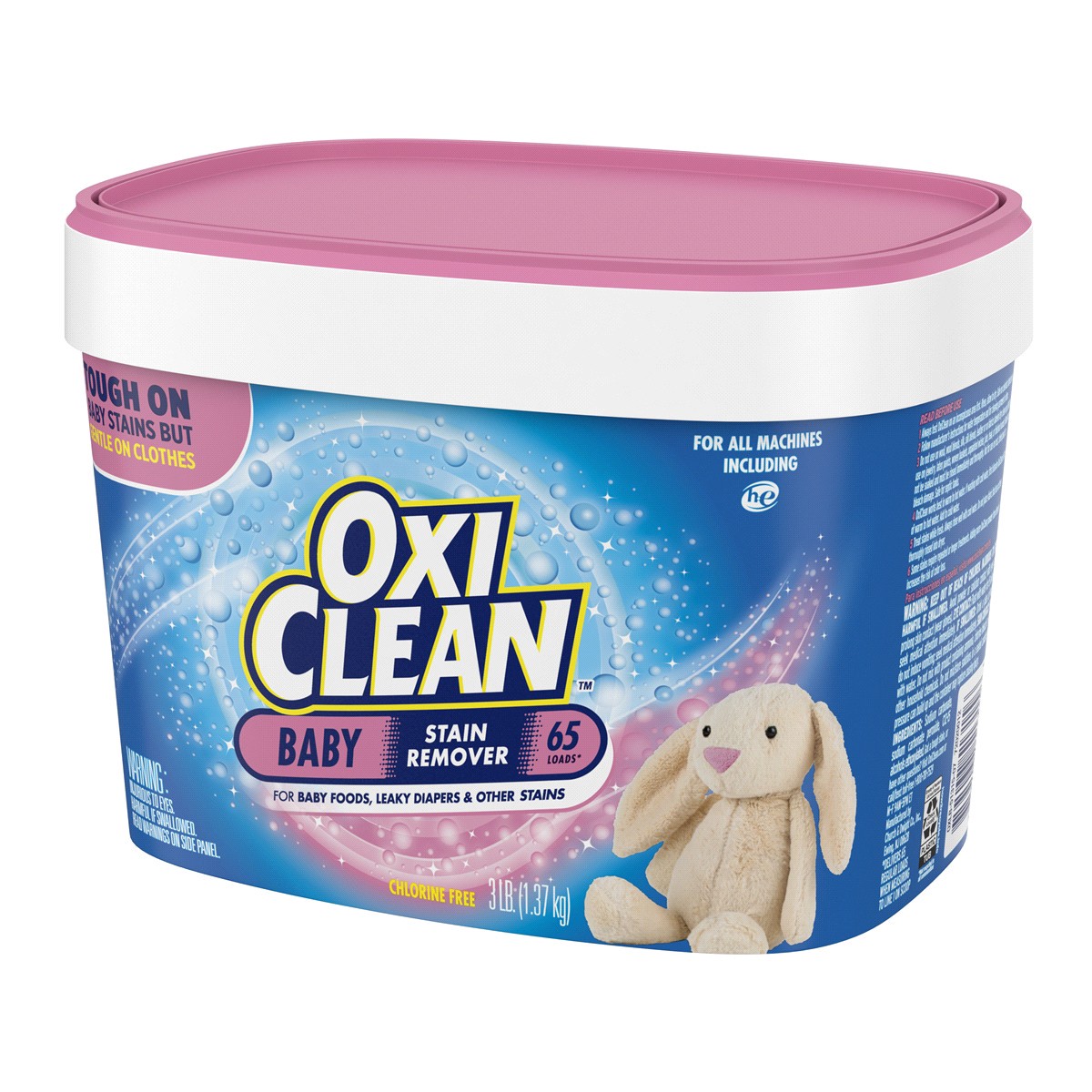 slide 20 of 21, Oxi-Clean Versatile Stain Remover Baby Stain Soaker, 3 lb, 3 lb