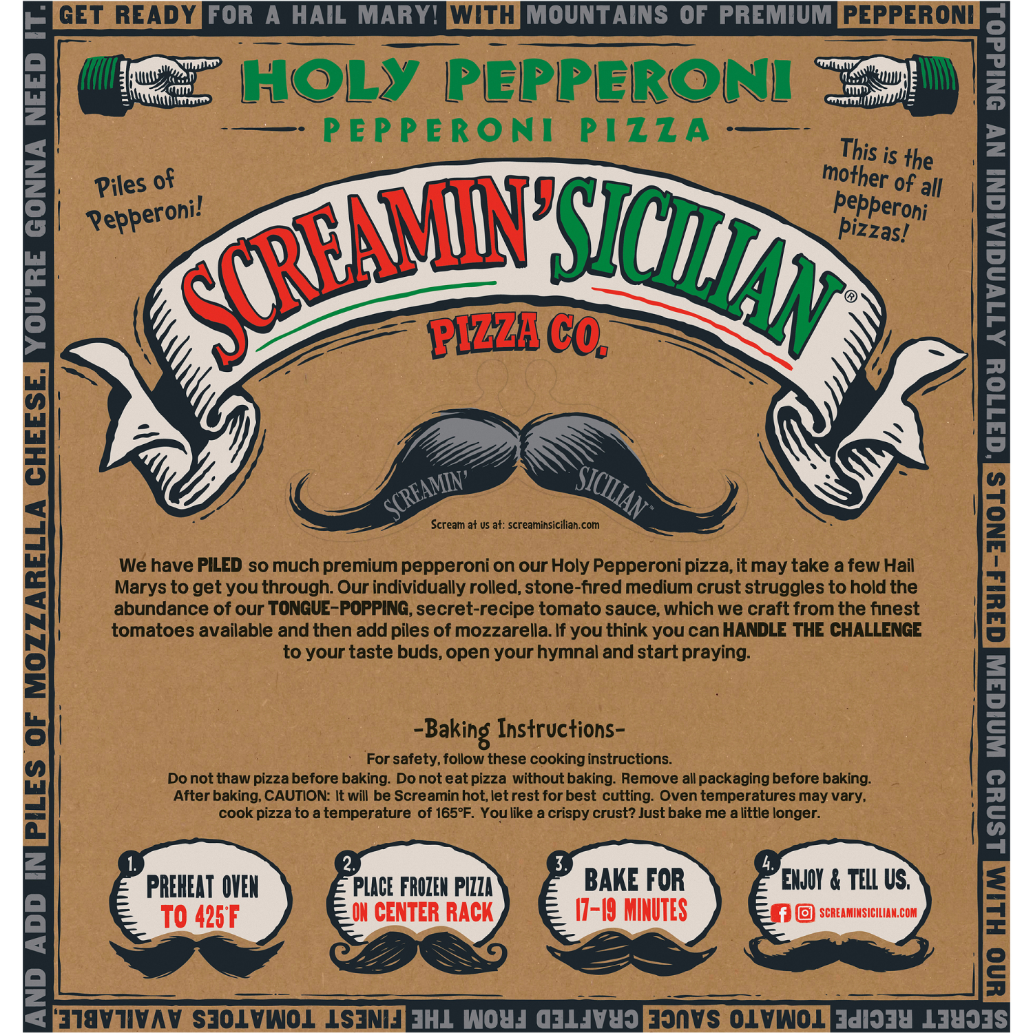 slide 2 of 6, Screamin' Sicilian Holy Pepperoni Pizza 22.30 oz, 22.3 oz