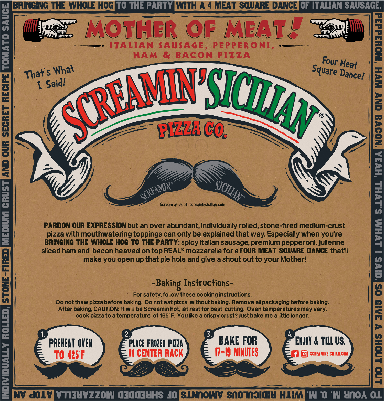 slide 2 of 6, Screamin' Sicilian Mother of Meat Pizza 23.4 oz, 23.4 oz