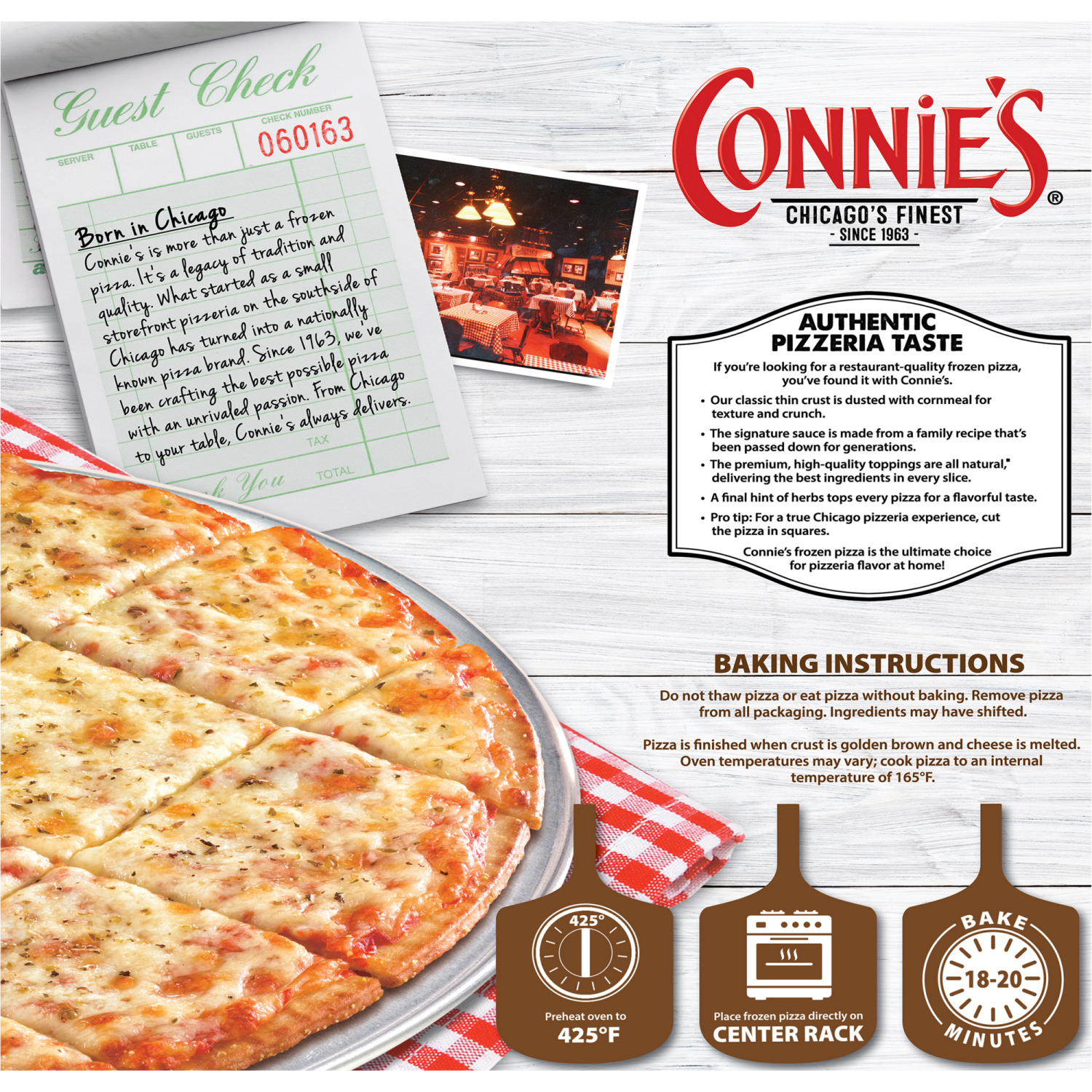 slide 2 of 3, Connie's Classic Thin Crust Cheese Pizza 20.36 oz, 20.36 oz