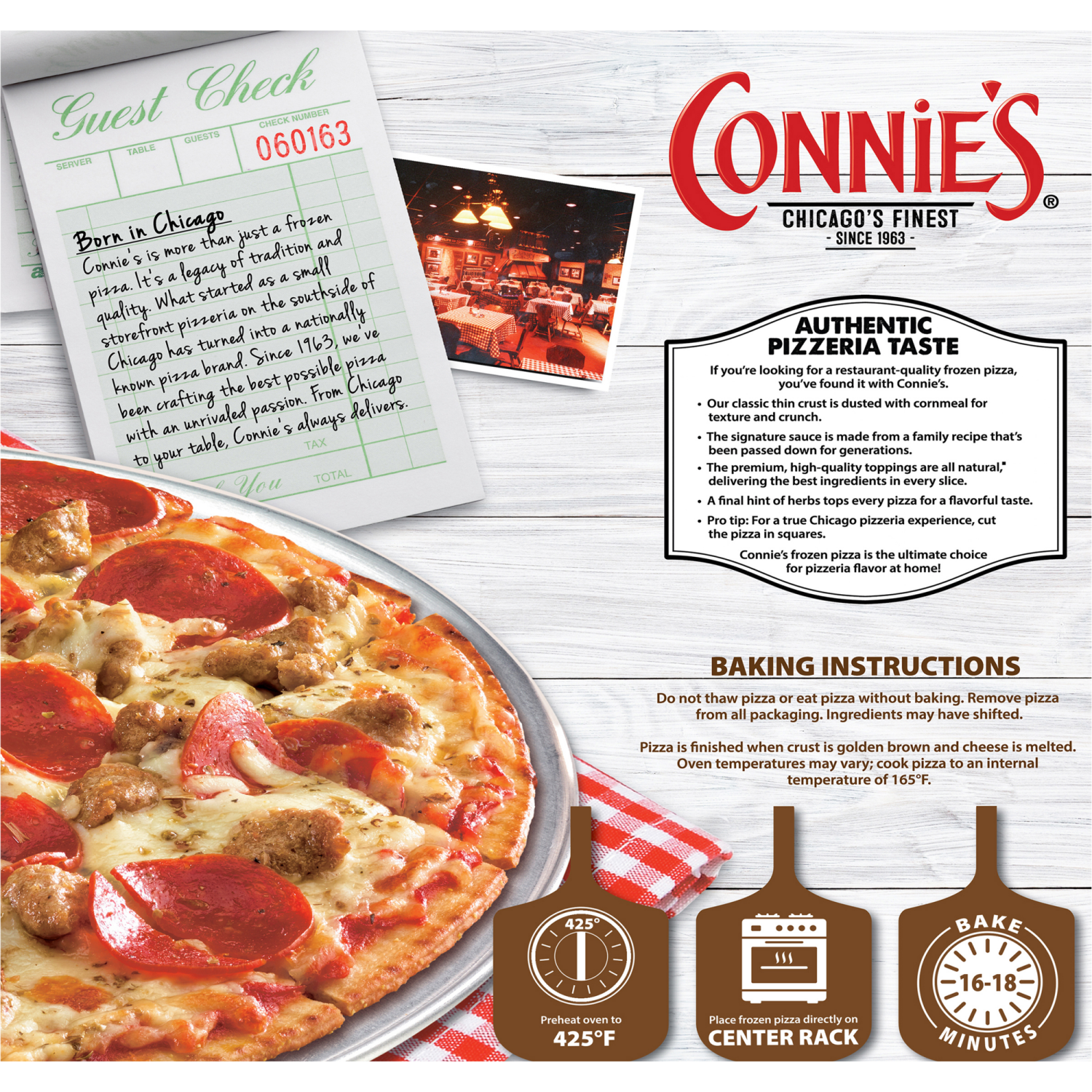 slide 2 of 2, Connie's Classic Thin Crust Sausage & Uncured Pepperoni Pizza 23.56 oz, 23.56 oz