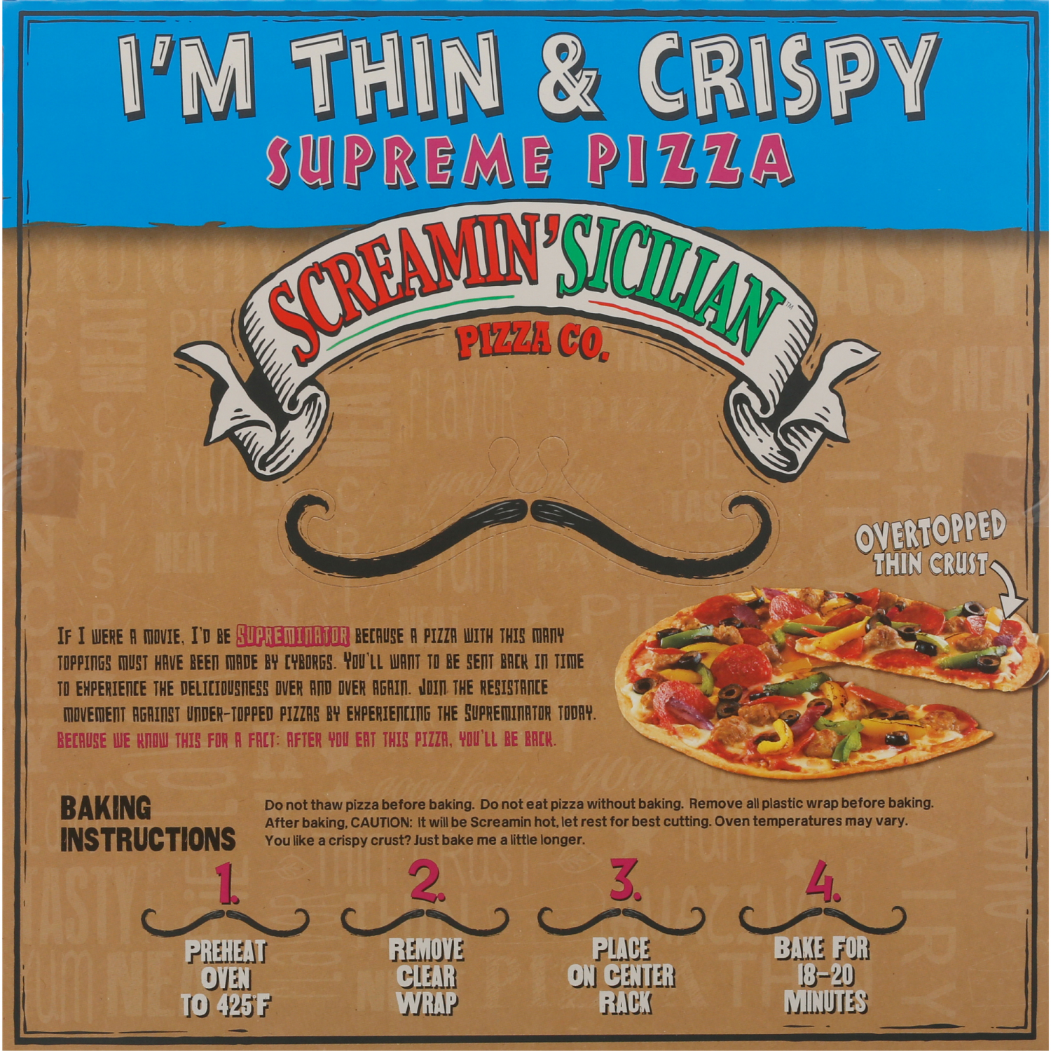 slide 2 of 2, Screamin' Sicilian I'm Thin & Crispy Supreme Pizza 20.55 oz, 20.55 oz