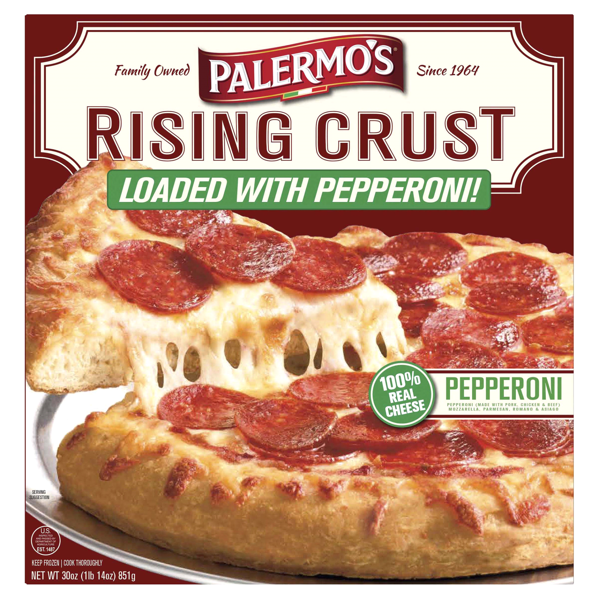 slide 1 of 1, Palermo's Rising Crust Pepperoni Pizza 30 oz, 30 oz