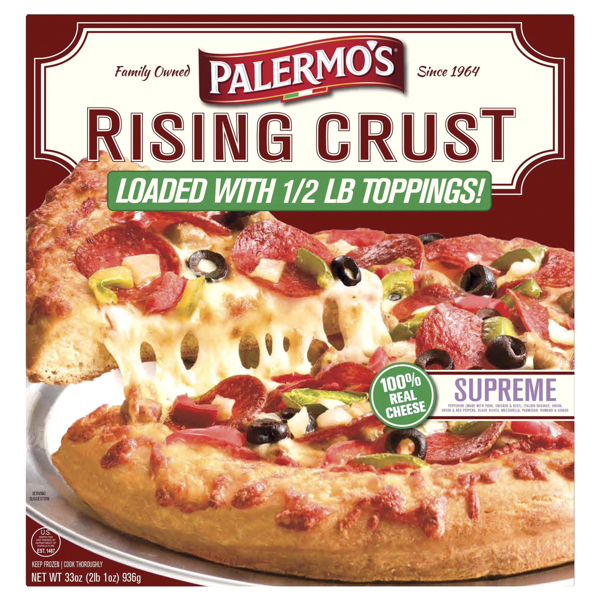 slide 1 of 1, Palermo's Rising Crust Supreme Pizza 33 oz, 33 oz