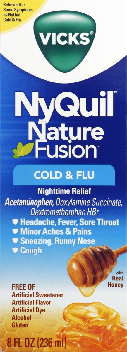 slide 1 of 7, Vicks Cold & Flu 8 oz, 8 oz