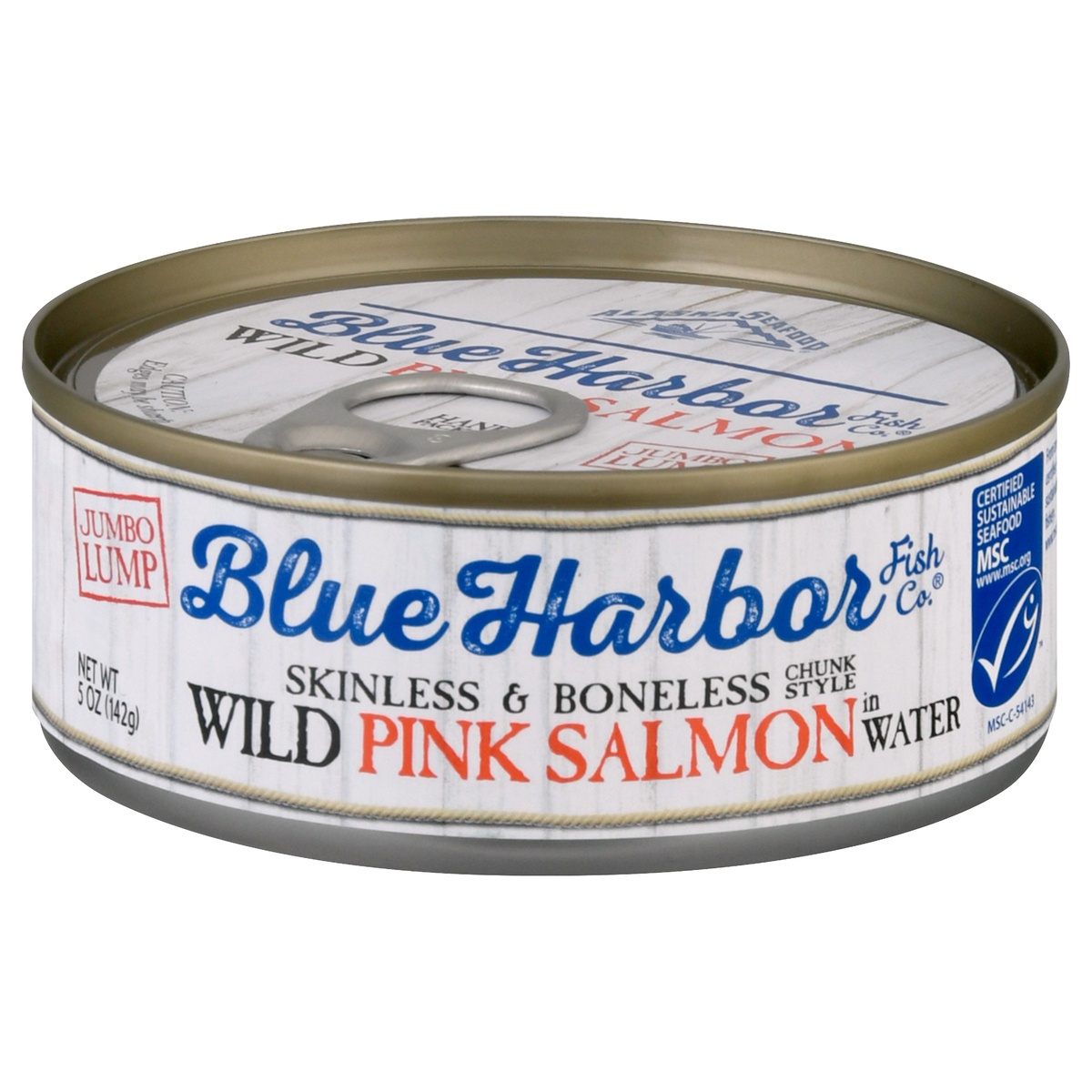 slide 1 of 1, Blue Harbor Fish Co. Pink Salmon in Water, Wild, Skinless & Boneless, Chunk Style, 5 oz