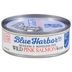 Blue Harbor Fish Co.. Wild Pink Salmon In Water With Sea Salt