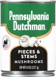 Pennsylvania Dutchman Pieces & Stems Mushrooms 8 oz