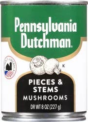 Pennsylvania Dutchman Pieces & Stems Mushrooms 8 oz