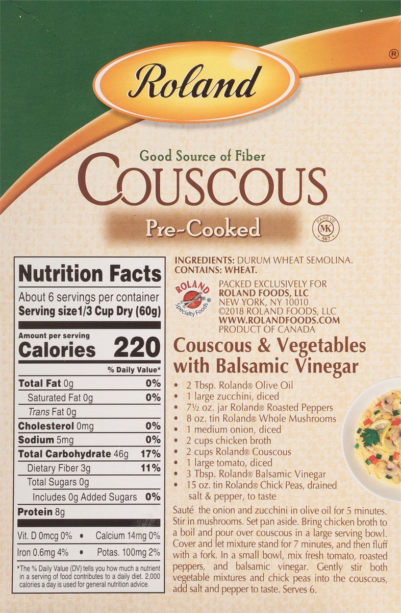 slide 13 of 13, Roland Pre-Cooked Couscous 12 oz, 12 oz