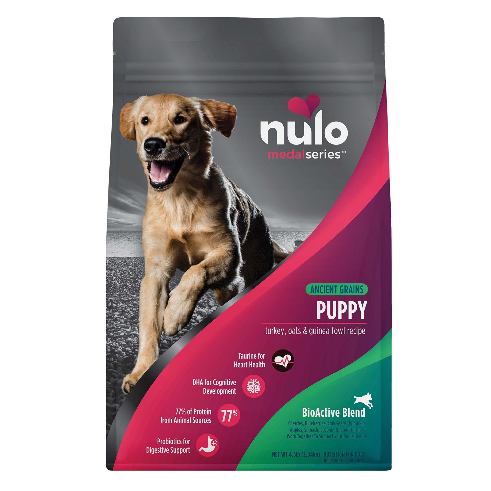 slide 1 of 1, Nulo MedalSeries Puppy Dry Dog Food - Turkey, 4.5 lb